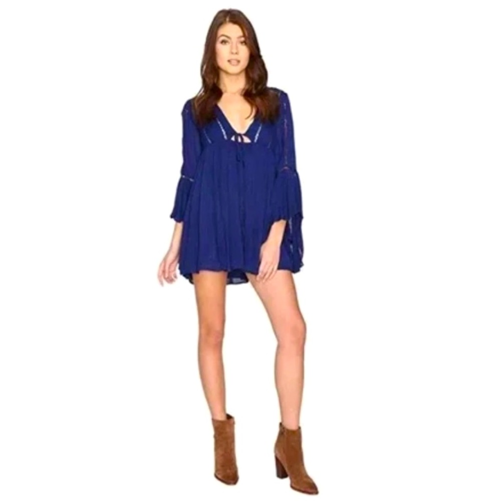 Free People Romeo Bell Sleeves Mini Dress